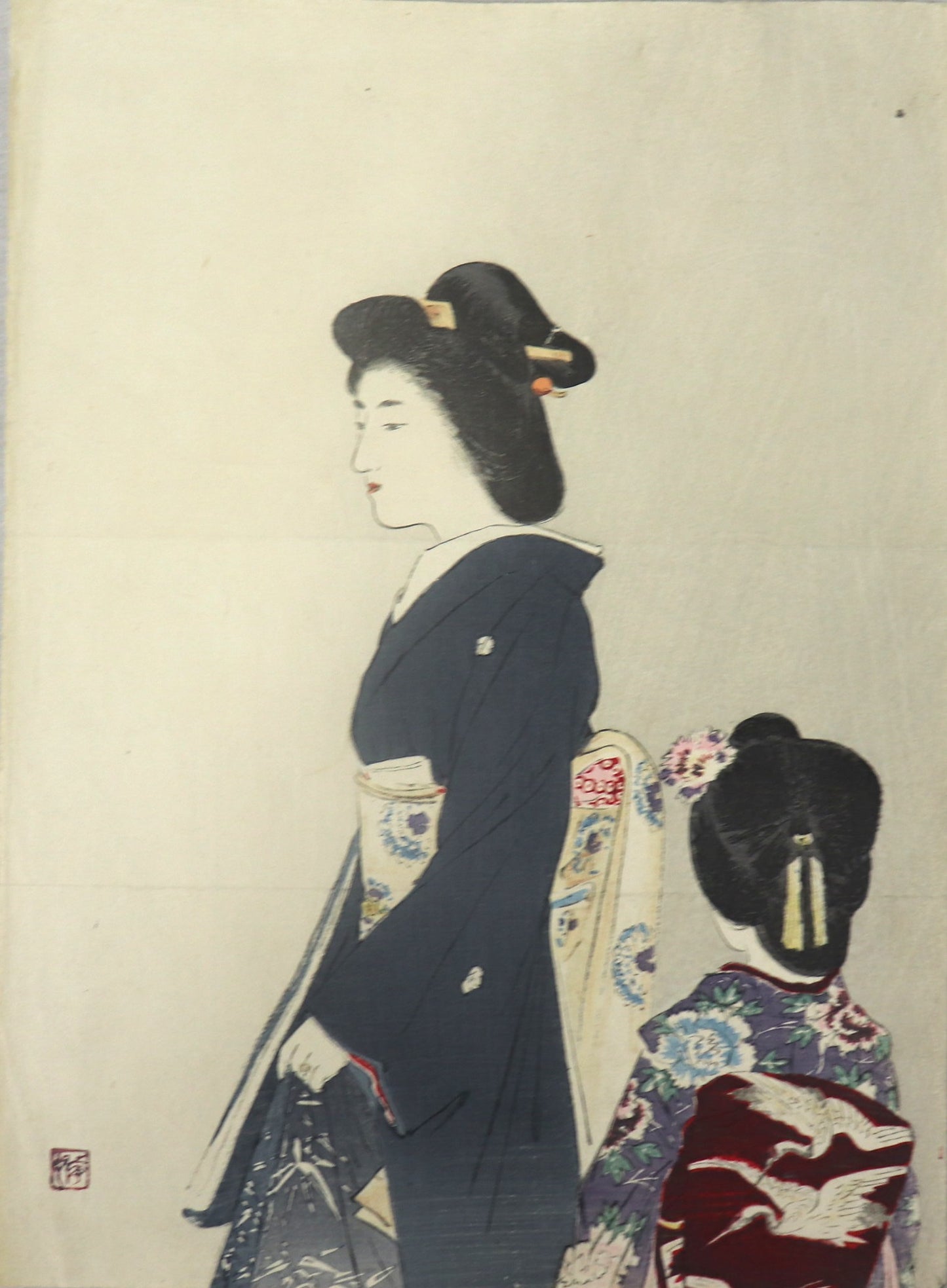 The dusk ( Yuugure) 夕暮れ by Suzuki Kason (1911)