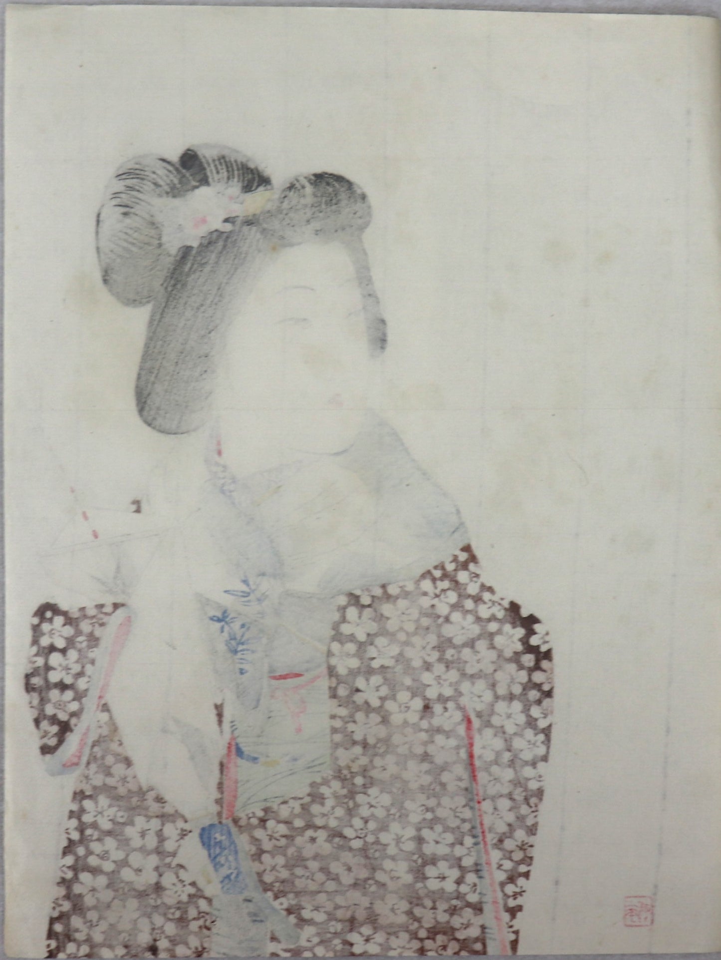 The Battledore 追羽子 (Oihago) by Suzuki Kason (1911)