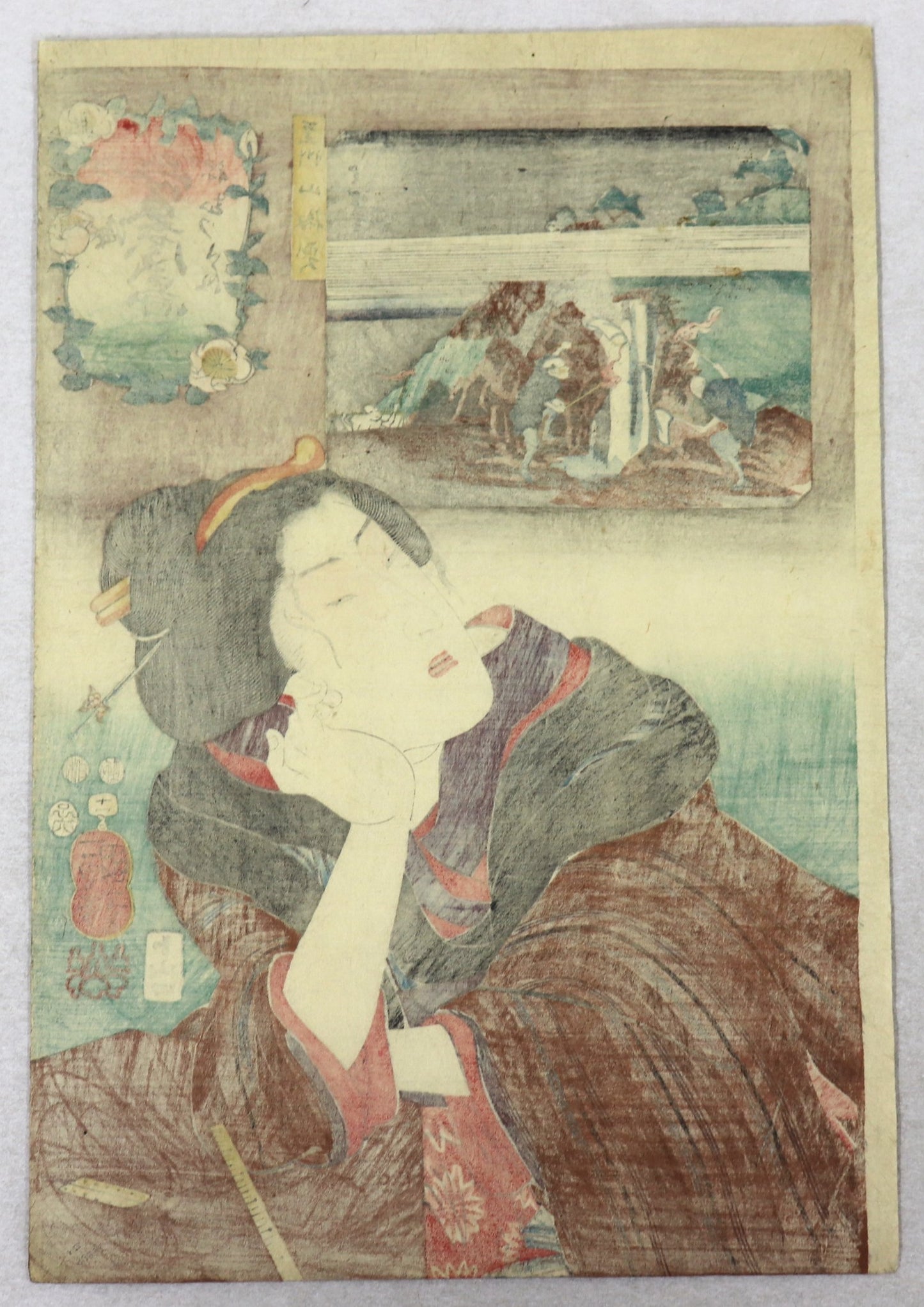 Salamanders of Izu Province from the series "Celebrated Products of Mountains and Seas " by Kuniyoshi (1852) / Salamandres de la Province d'Izu de la série "Célèbres produits des Montagnes et des Mers" par Kuniyoshi ( 1852)