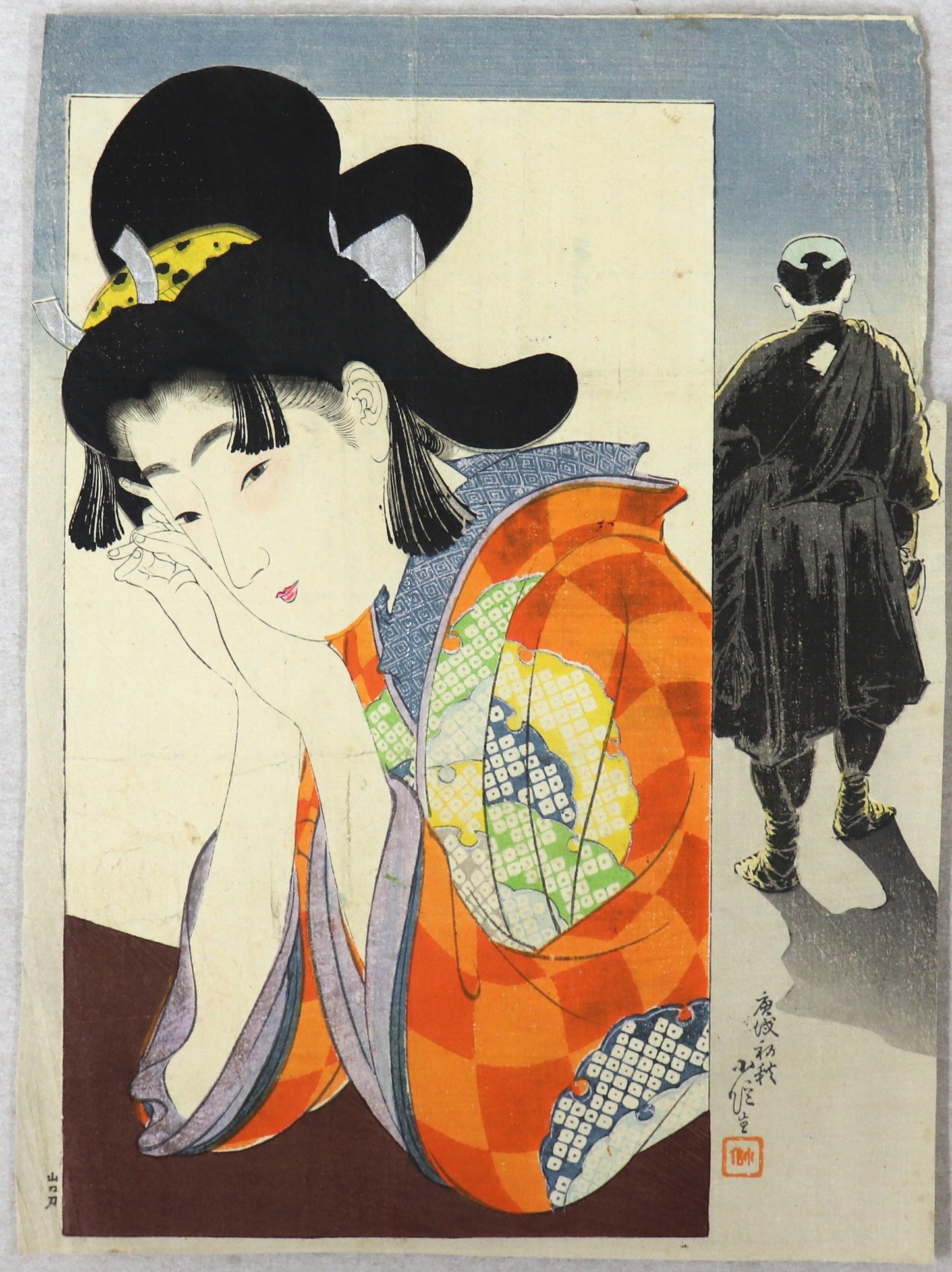 Thinking beauty by Konobu (1900's)