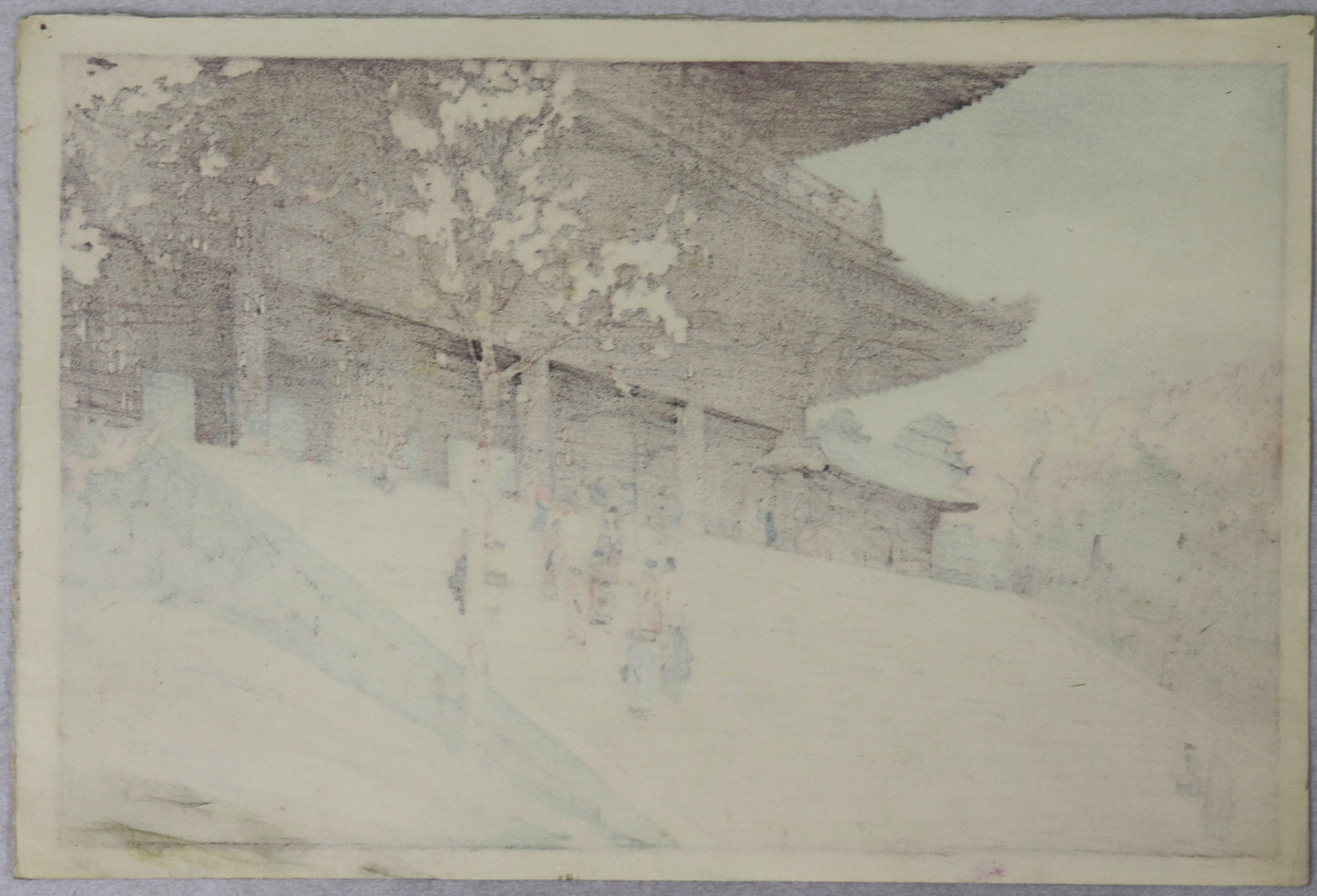 Chion-in Temple Gate by Yoshida Hiroshi / La porte d'entrée du temple Chion-in par Yoshida Hiroshi (1935)