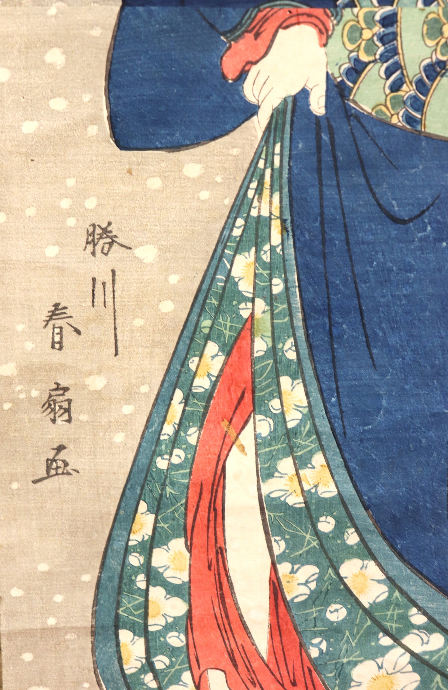 Beauty under snow by Katsukawa Shunsen / Beauté sous la neige par Katsukawa Shunsen (1810's)