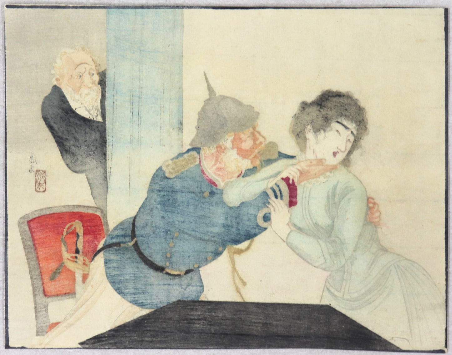 Kokoro to Kokoro (心と心) by Tomioka Eisen (1899)