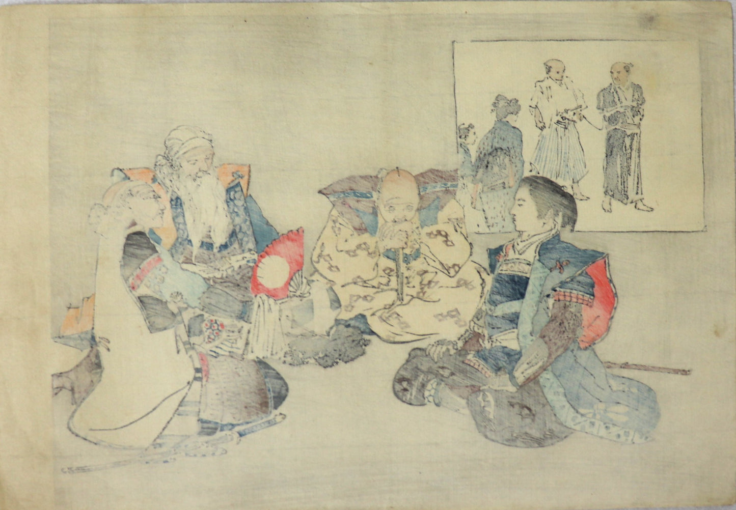 War's council by Kaburaki Kiyokata (1900's)