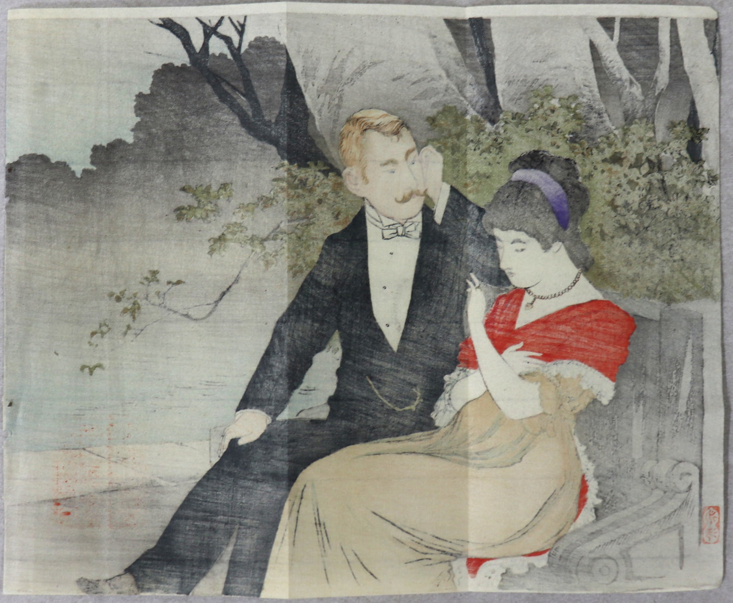 Ko ôkyuu 古王宮 by Tomioka Eisen (1900)