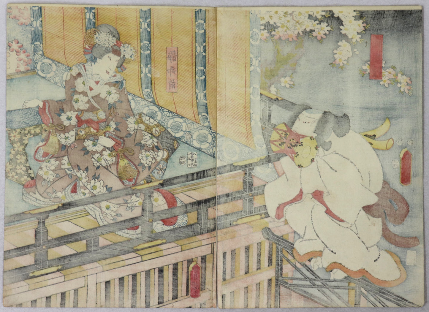 Yoshitsune Senbon Zakura by Toyokuni III / Yoshitsune Senbon Zakura par Toyokuni III (1853)