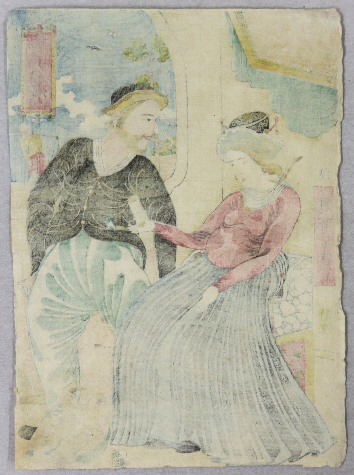 Russian Couple by Yoshitoyo / Couple Russe par Yoshitoyo (1860)