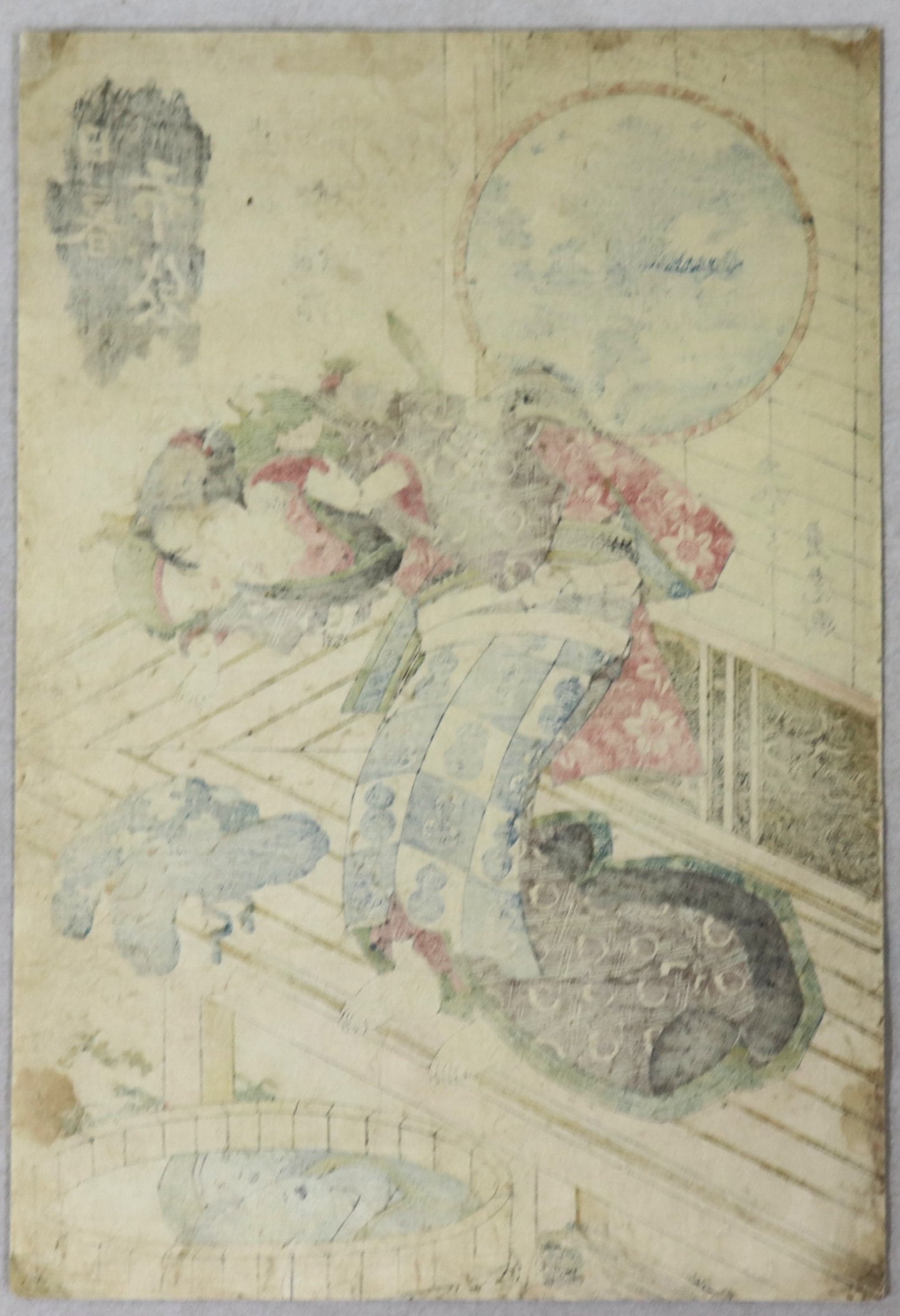Hotei at Dusk from the series "7 fortune gods of the Eastern Capital"by Sadatora / Hotei au crépuscule de la série " Sept Dieux du bonheur" de la Capitale de l'est par Sadatora (1820's)