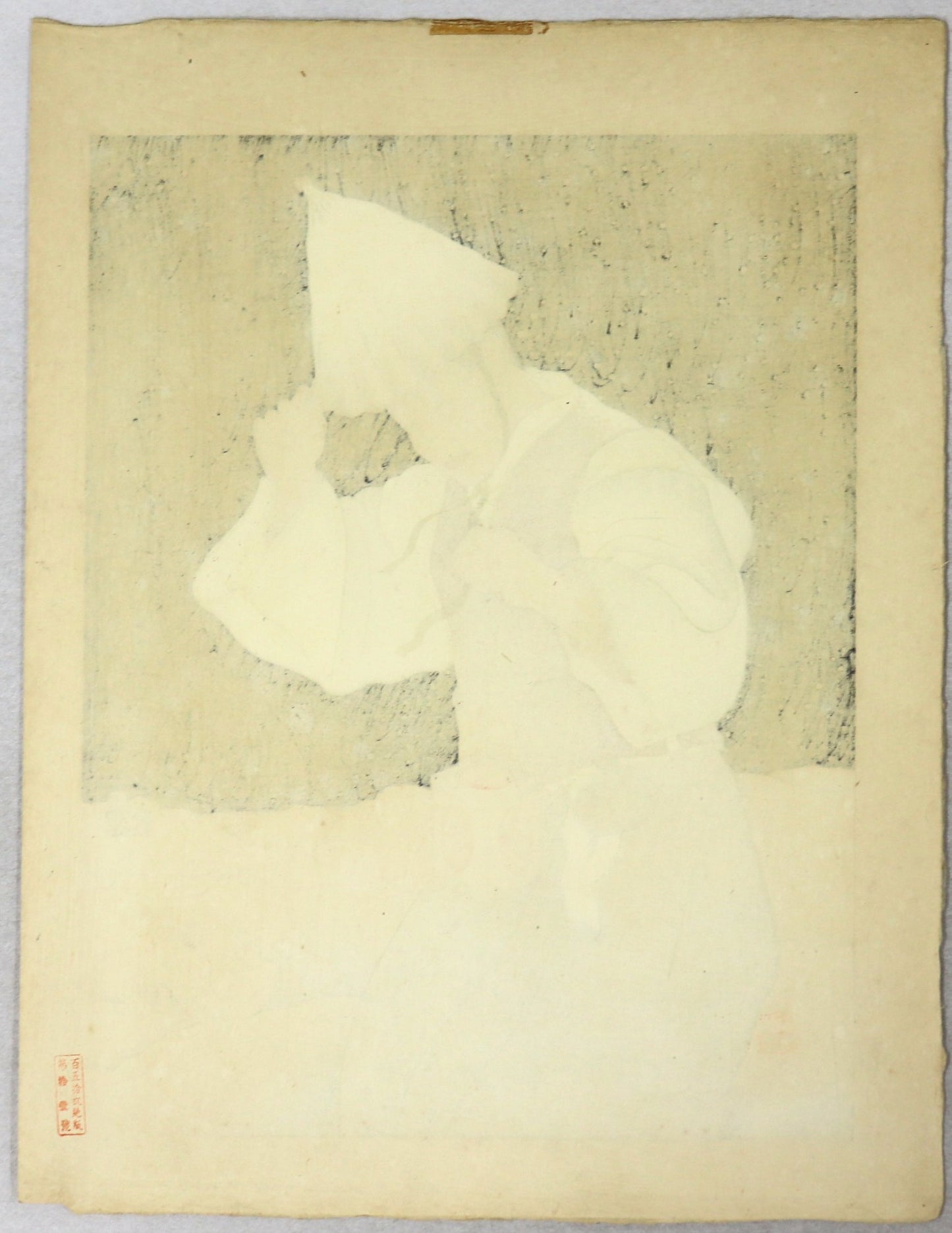 Nuit de Neige, Corée by Paul Jacoulet / Nuit de Neige, Corée par Paul Jacoulet (1939)