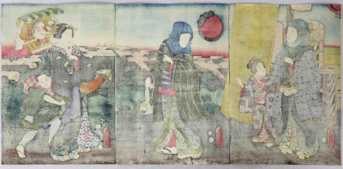 November from the series " Twelve Months " by Toyokuni III / Novembre de la série " Douze Mois " par Toyokuni III