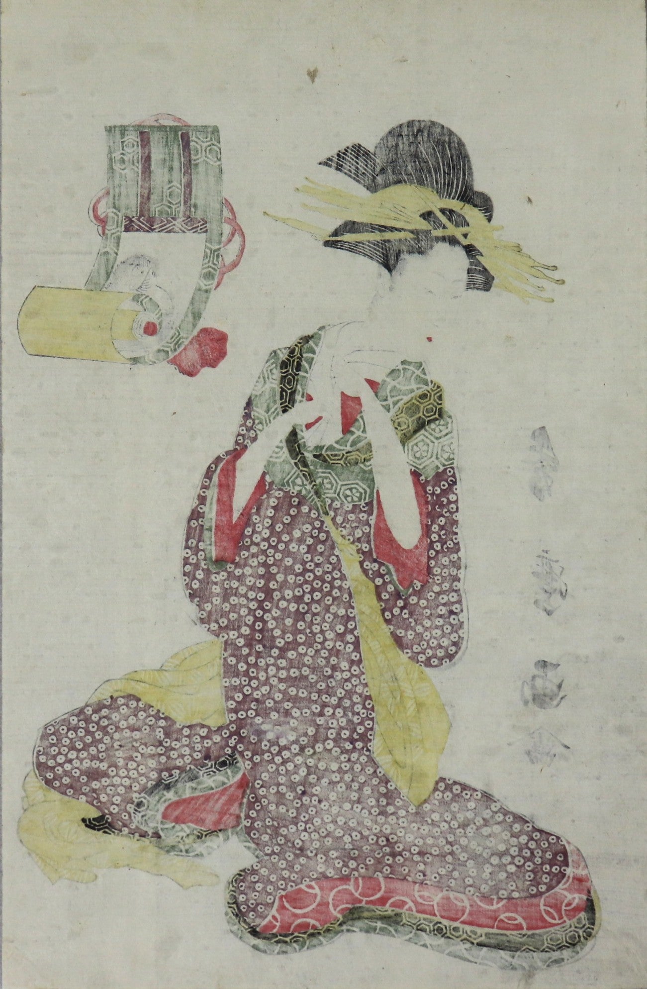 High ranking courtesan by Hidemaro / Courtisane de haut rang par Hidemaro