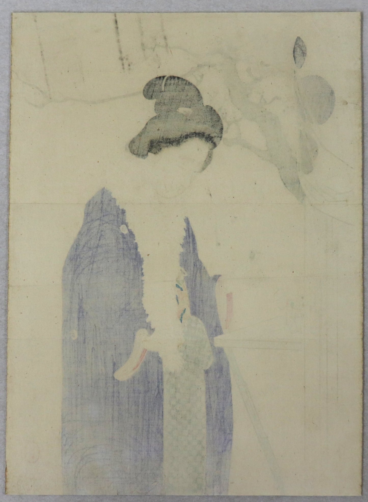Woman visiting a Temple in New year by Toshikata (1906)
