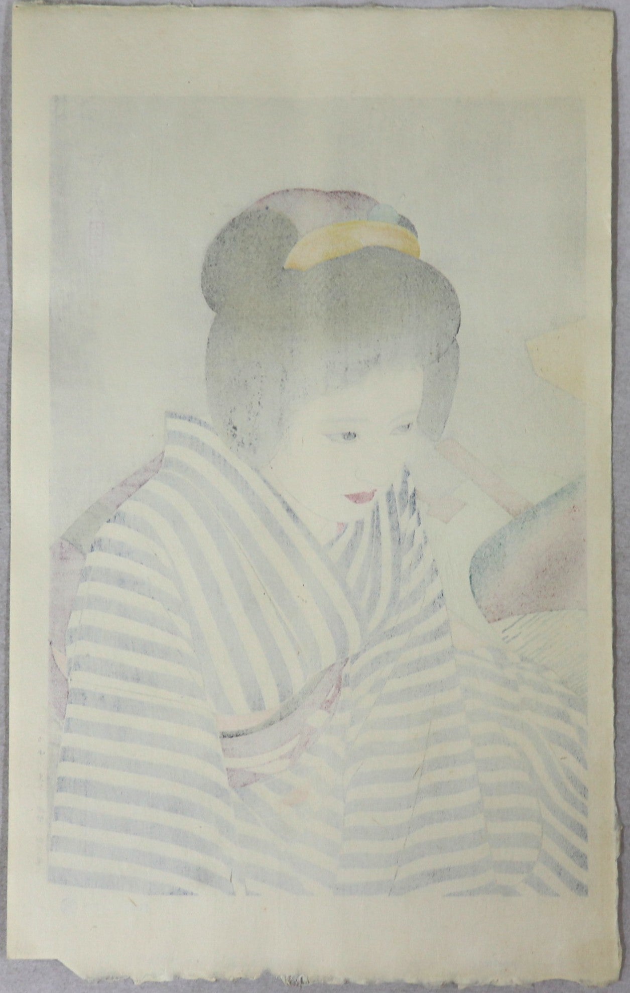Late Summer from the series " Five Figures of Modern Beauties " by Shimura tatsumi / Eté Tardif de la série " Cinq Figures de beautés modernes " par Shimura Tatsumi (1953)