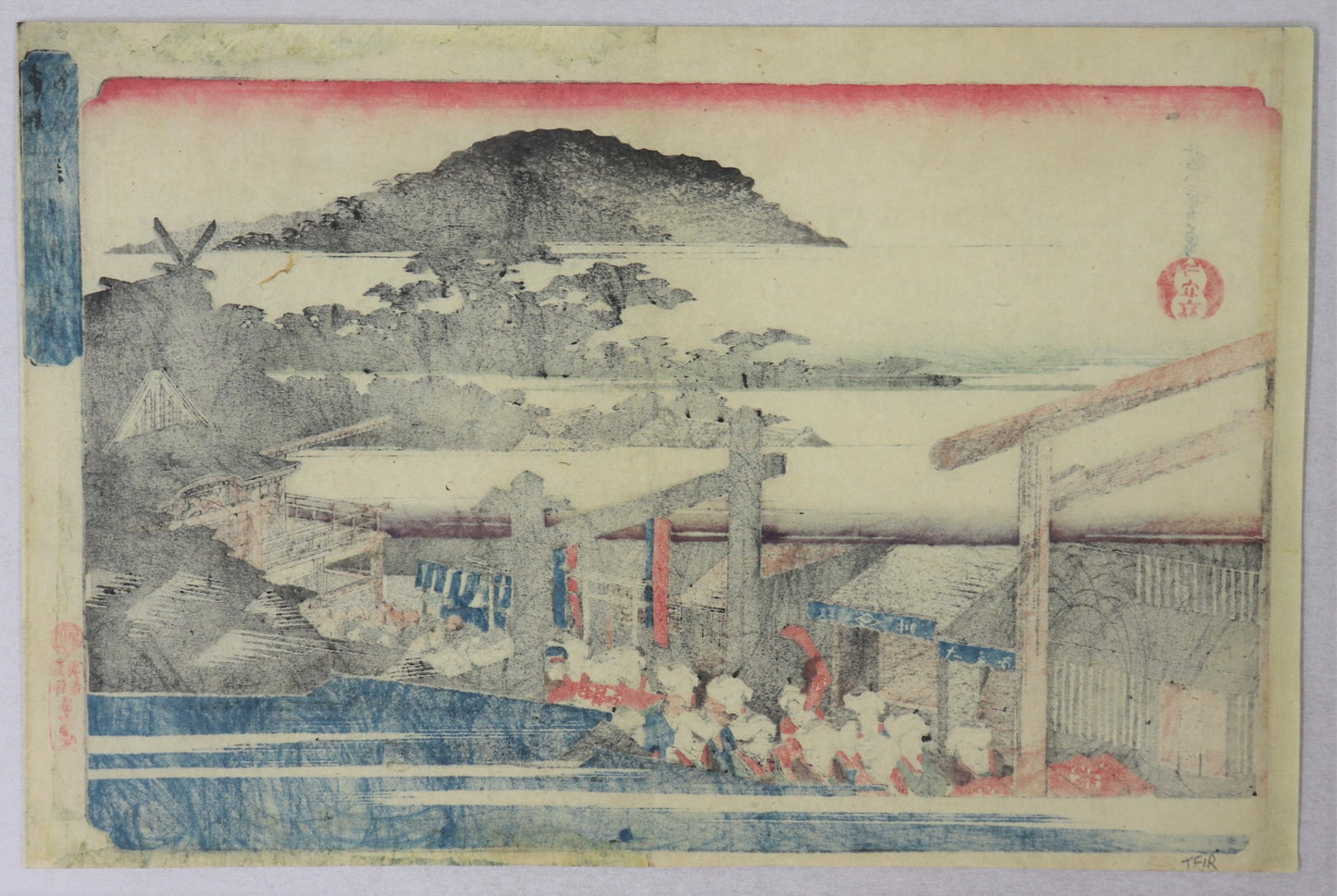 Precints of the Shiba Shinmei Shrine from the series " Famous Places in the Eastern Capital "by Hiroshige / L'enceinte du sanctuaire Shiba Shrine de la série " Célèbres lieux de la Capitale de l'Est " par Hiroshige (1833-1838)