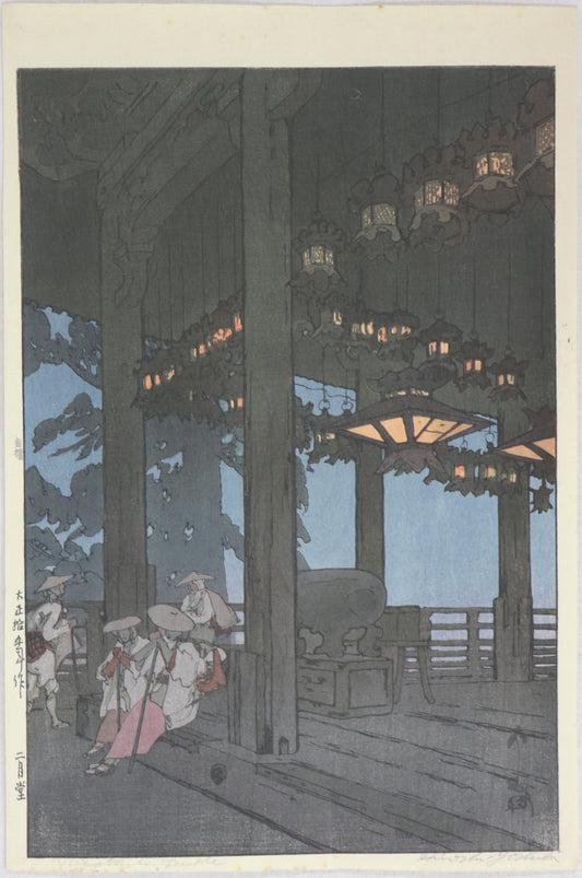 Nigatsu Hall at Todaiji by Yoshida Hiroshi / Le Hall Nigatsu au Todaiji par Yoshida Hiroshi (1926)