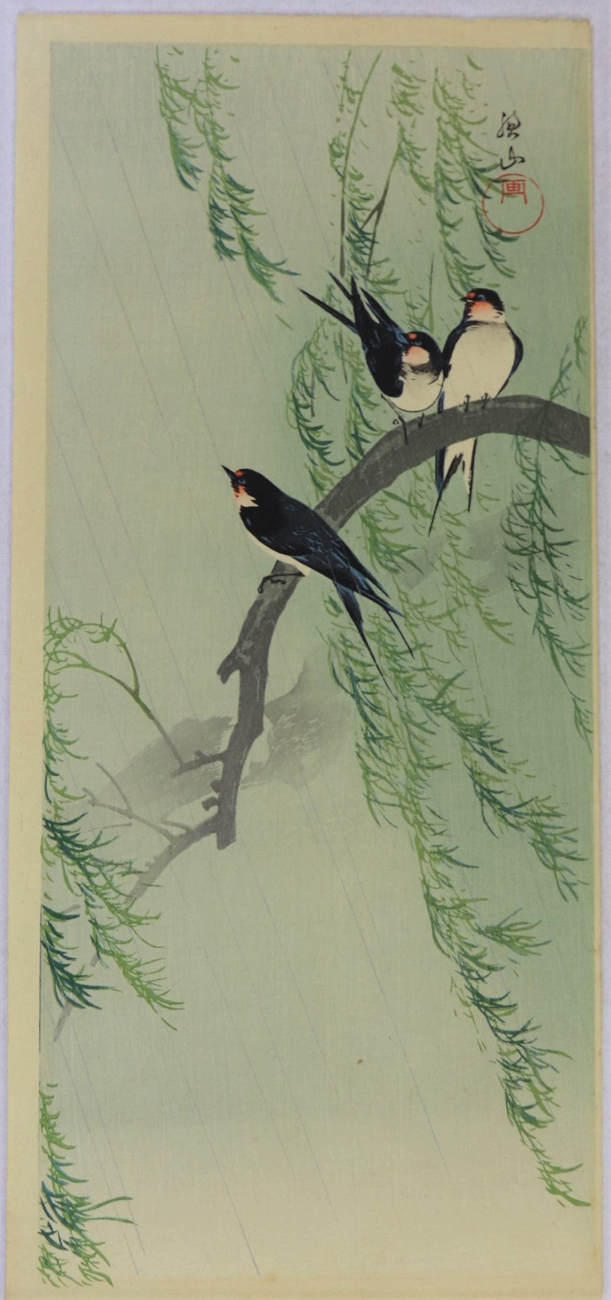 Three Swallows on a willow by Ito Sozan / Trois Hirondelles sur un Saule par Ito Sozan