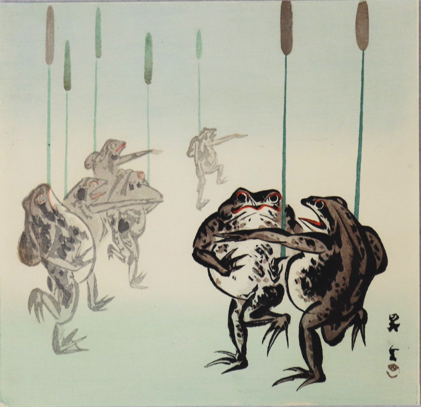 Samourais frogs by Yamamoto Shoun / Grenouilles Samourais par Yamamoto Shoun ( 1910's)