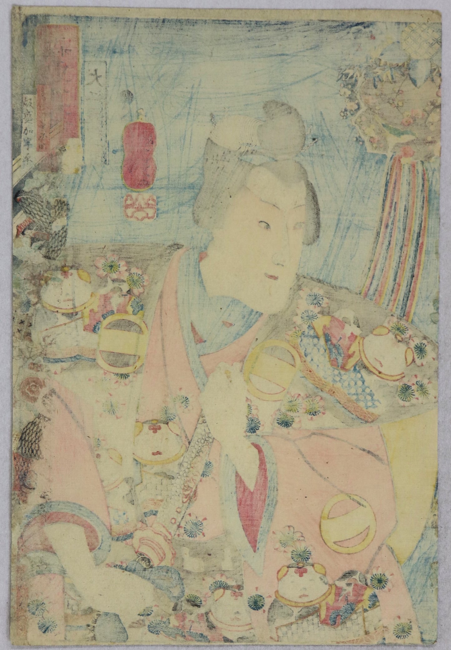 Iwai Kumesaburô III as Inue Shinbei from the series " The Loyal Heroes of Hakkenden" by Kuniyoshi / Iwai Kumesaburô III dans le rôle d'Inue Shinbei de la série " Les Héros Loyaux du Hakkenden de Bakin " par Kuniyoshi ( 1847-1848)