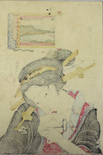 Takanawa from the series "Twelve Views of Modern Beauties "by Eisen / Takanawa de la série " Douze Vues de Beautés Moderne" par Eisen ( 1822-1823)