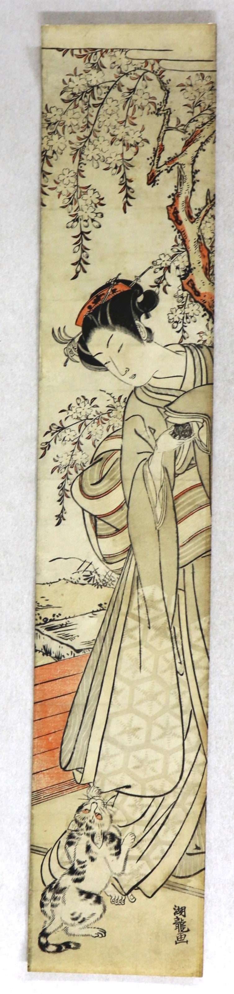Beauty and Cat by Koryusai / Beauté et chat par Koryusai ( 1770-1780's)