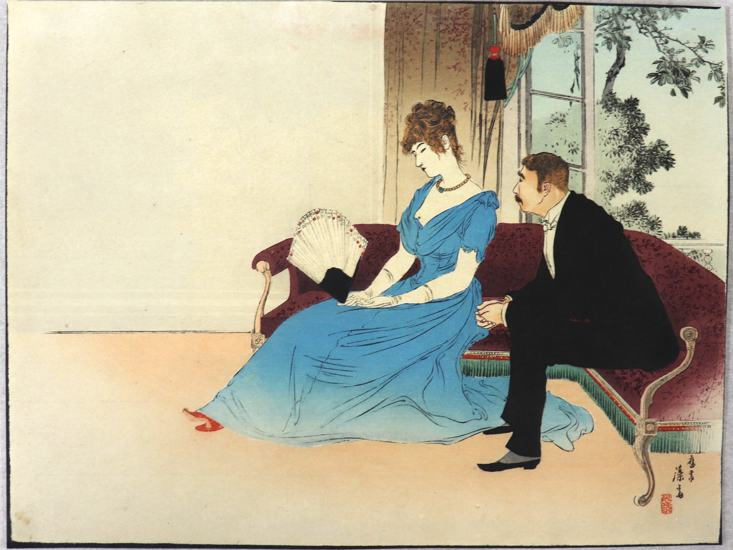 Couple by Tomioka Eisen (1905)