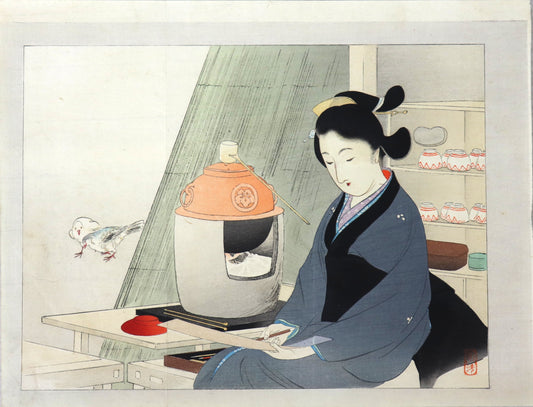 The artist by Tomioka Eisen (1900's)