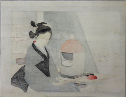 The artist by Tomioka Eisen (1900's)