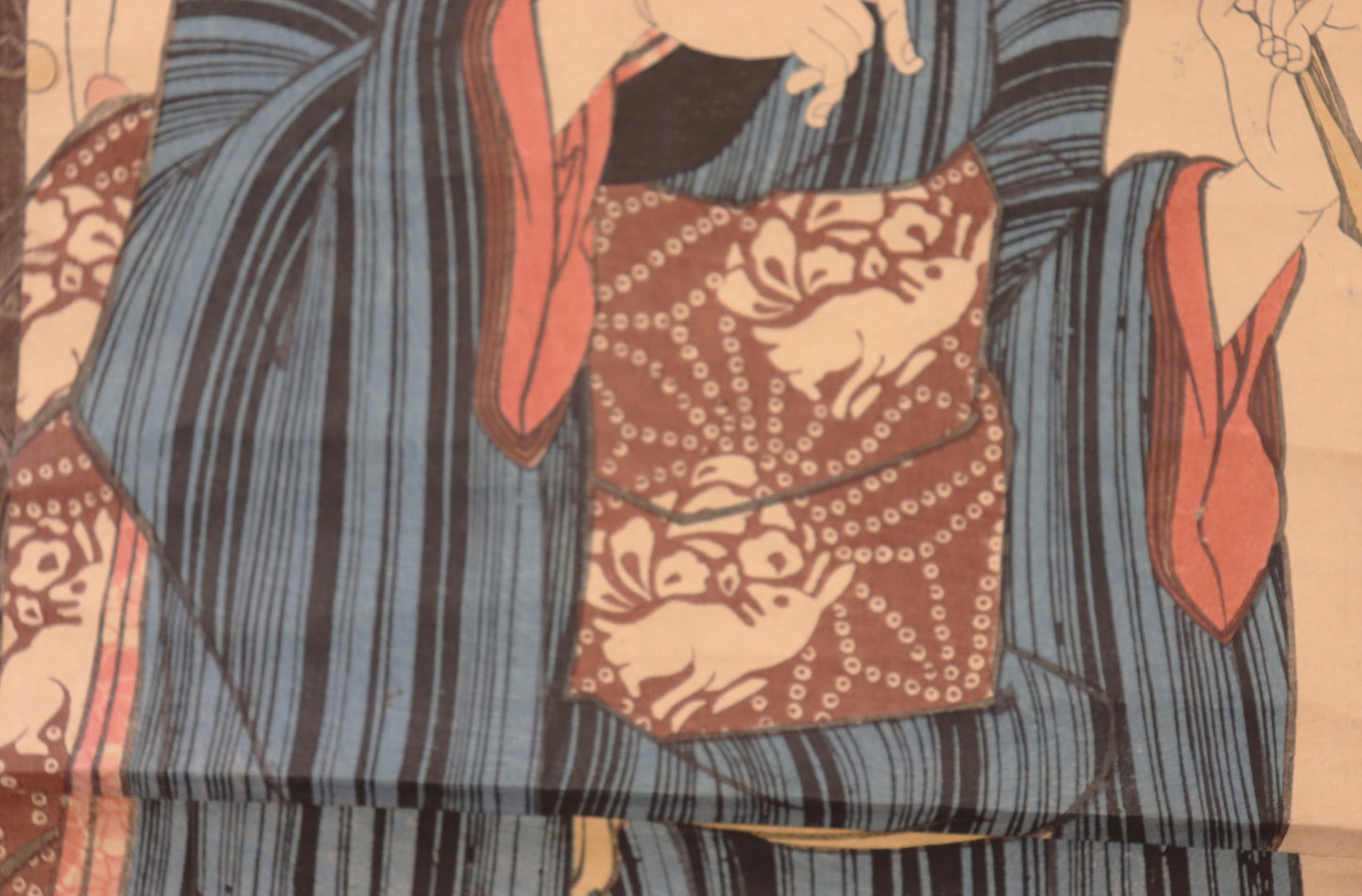 Beauty with New Year's decoration by Yoshikazu / Beauté avec des décorations pour la Nouvelle Année par Yoshikazu (1850's)