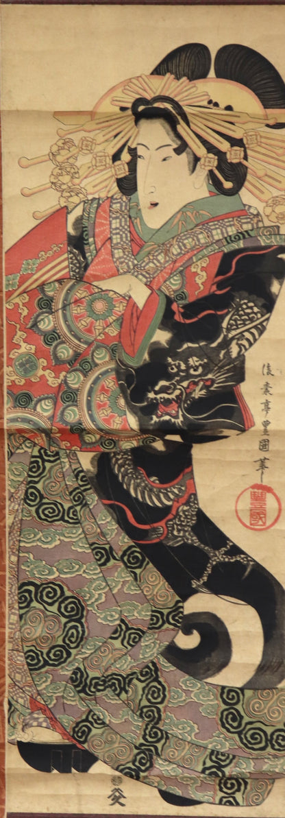 Standing Courtesan by Toyokuni II / Courtisane debout par Toyokuni II (1829)