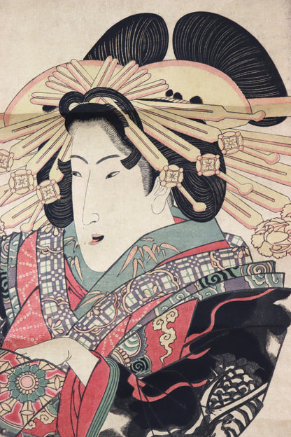 Standing Courtesan by Toyokuni II / Courtisane debout par Toyokuni II (1829)