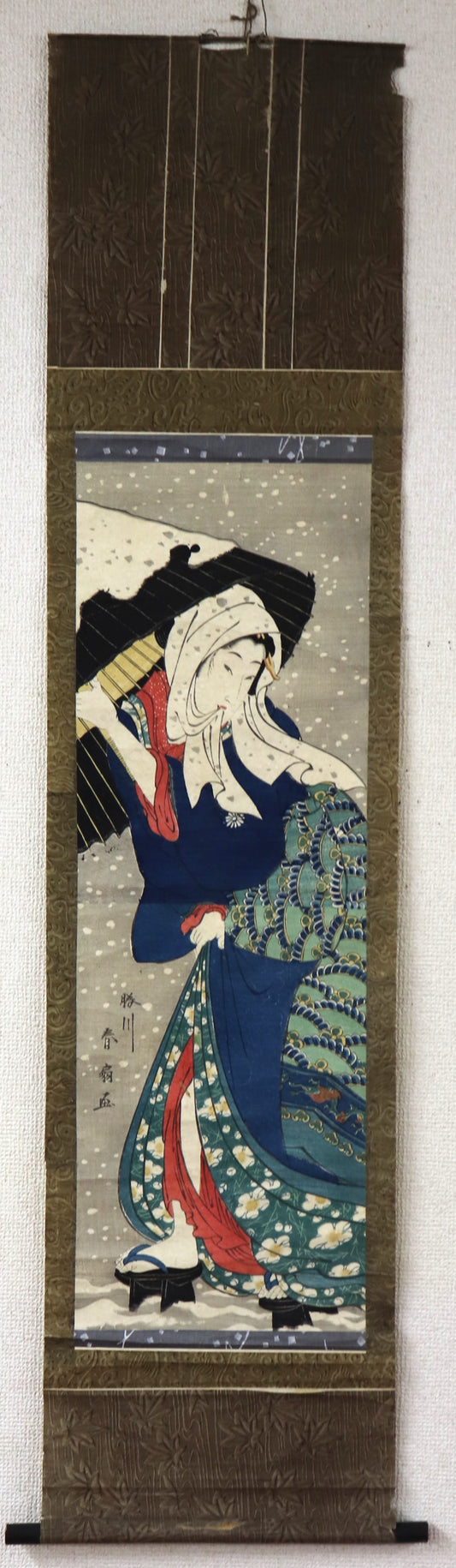 Beauty under snow by Katsukawa Shunsen / Beauté sous la neige par Katsukawa Shunsen (1810's)