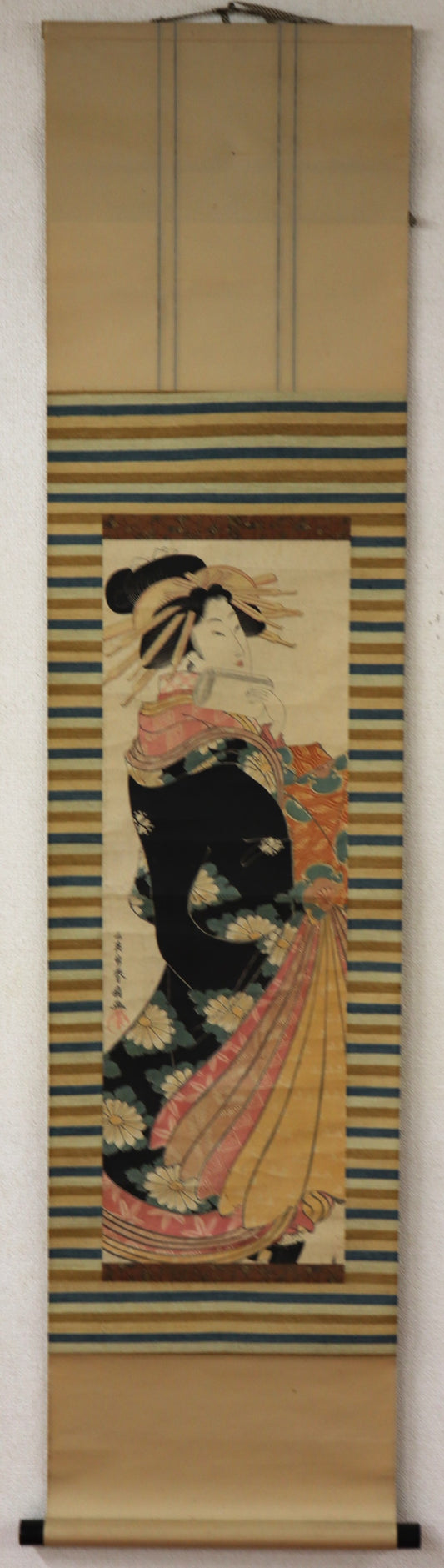 Standing Courtesan with letter by Katsukawa Shunsen / Courtisane debout avec une lettre par Katsukawa Shunsen (1810's)