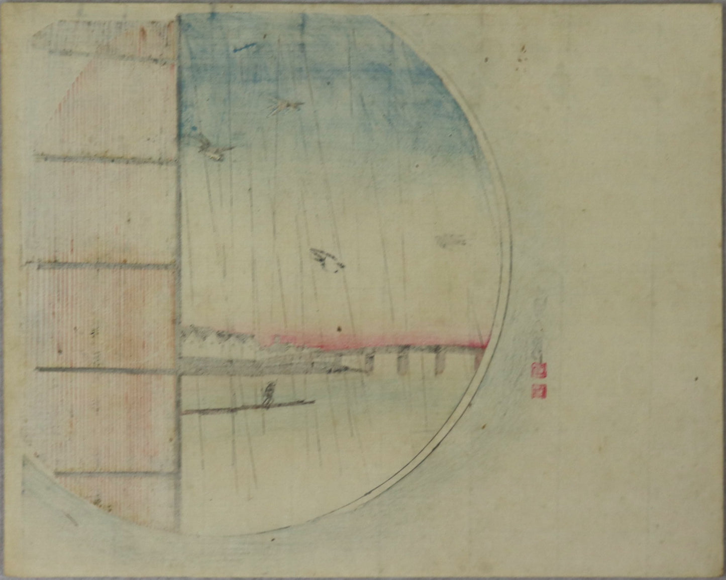View of Osaka by Sadanobu II / Vue d'Osaka par Sadanobu II (1870's)