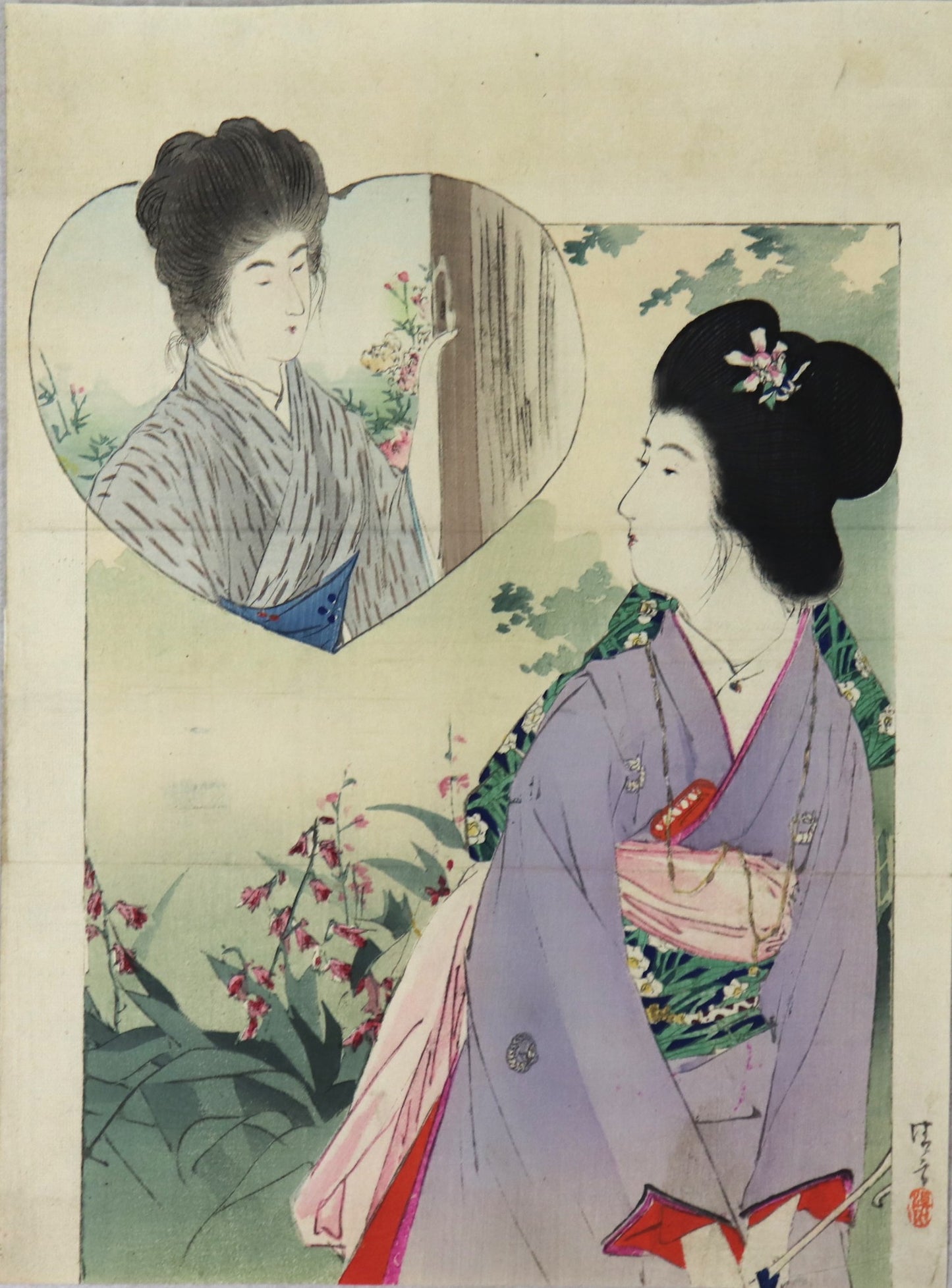 Makazekoikaze (魔風恋風) by Kiyochika (1903)