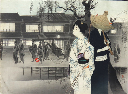 Renbo Nagashi (恋慕流し) by Toshikata (1908)