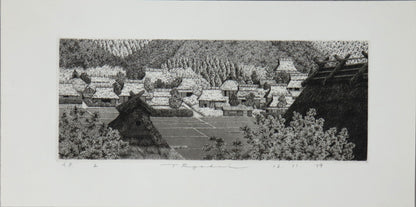 Mountain village by Tanaka Ryohei (1979)