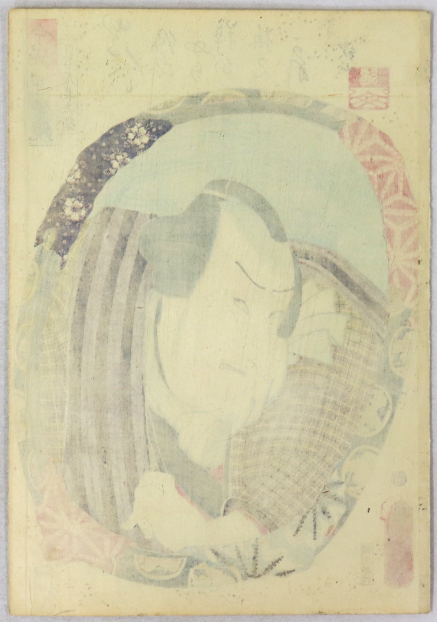 Seki Sanjuro III as Chôjiya Chôbei from the series " Mirrors for collage pictures in the modern style " by Toyokuni III / Seki Sanjurô III dans le rôle de Chôjiya Chôbei par Toyokuni III (1860)