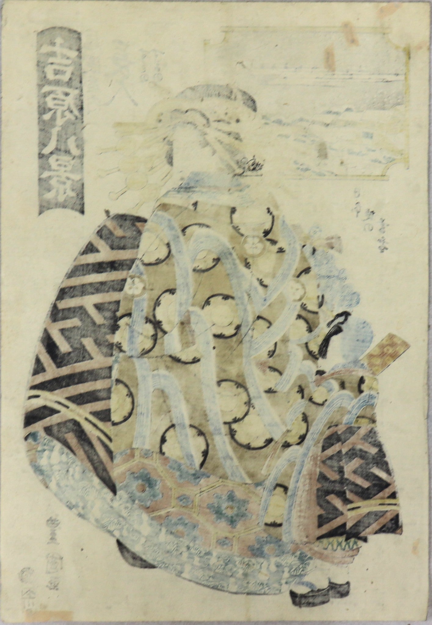 Evening Snow at Hi.... from the series " Eight Views of Yoshiwara " by Toyokuni II / Neiges du Soir à Hi.... de la série "Huit Vues de Yohiwara" par Toyokuni II ( 1820's)