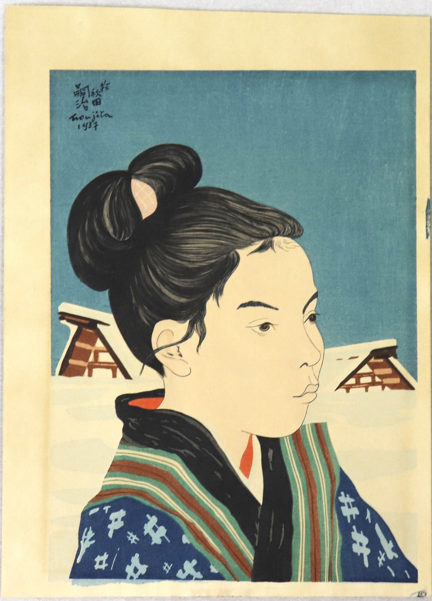 Akita's girl by Foujita / Jeune fille d'Akita par Léonard Foujita (1937)