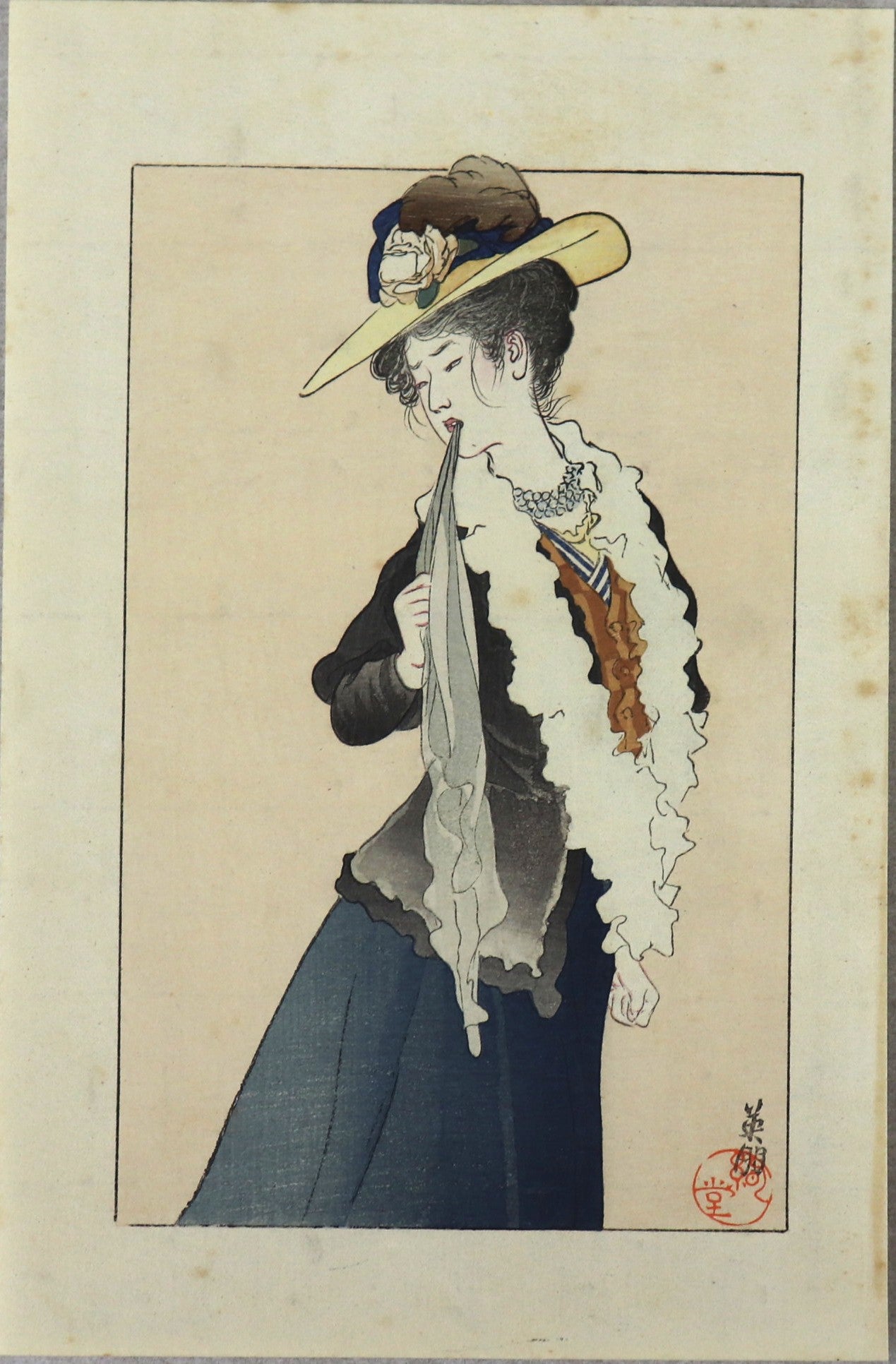Nasanunaka 生さぬ仲　No blood Relation( 3-2) by Hirezaki Eiho (1913)