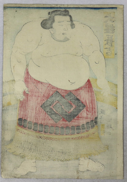Sumo wrestler Omatoi Chokichi by Kuniteru / Le lutteur de Sumo Omatoi Chokichi par Kuniteru (1865)