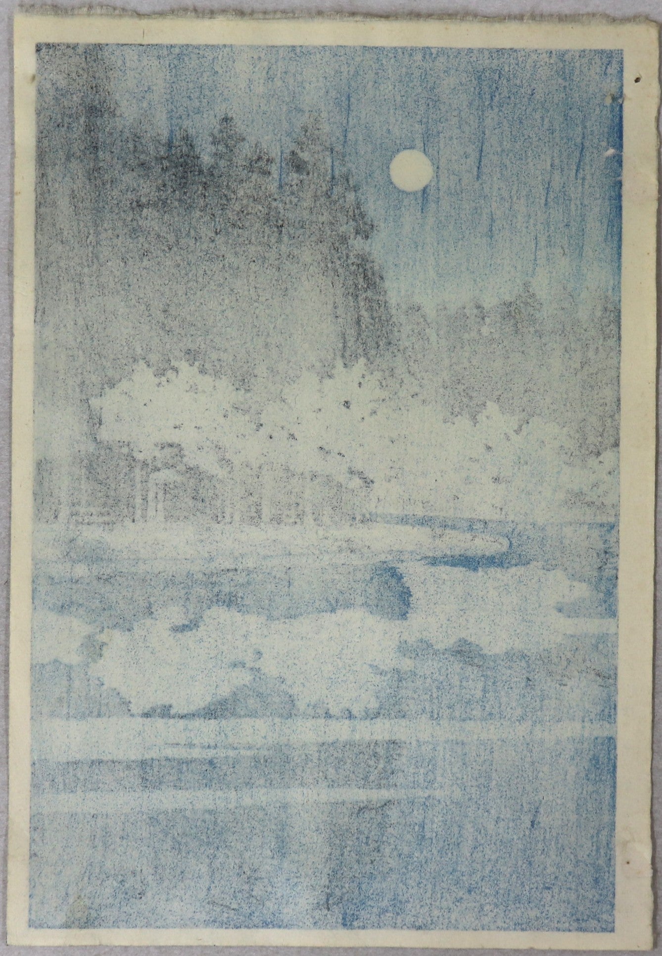 Spring Evening at Inokashira Park by Kawase Hasui / Soirée de Printemps au parc Inokashira  (1931)