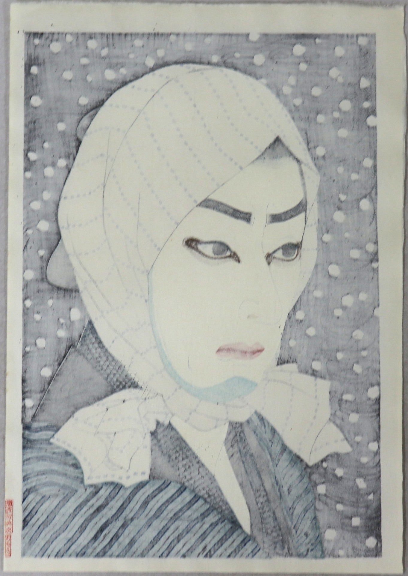 Ichimura Uzaemon XV as Iriya Naozamurai by Natori Shunsen / Ichimura Uzaemon XV dans le rôle d' Iriya Naozamurai  par Natori Shunsen (1925)