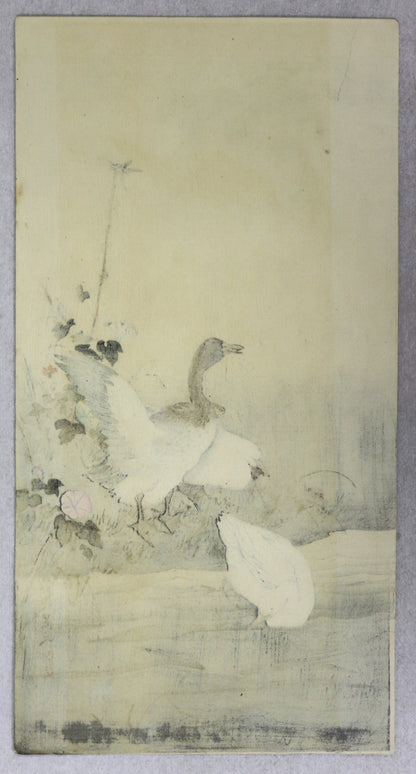 Ducks and dragonfly by Matsumura Keibun / Canards et Libellule par Matsumura Keibun