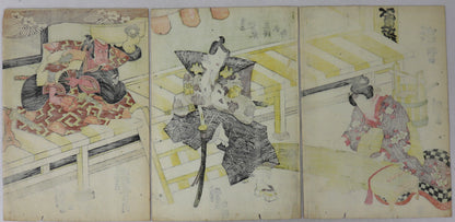 Dan no Ura Kabuto Gunki by Kunisada / Dan no Ura Kabuto Gunki par Kunisada (1814)