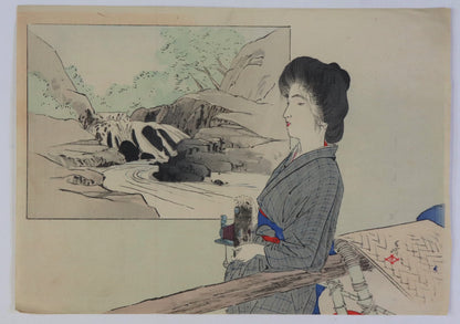 Woman with a Camera by Toshimine Tsuitsui / Femme avec un appareil photographique par Toshimine Tsuitsui (1909)
