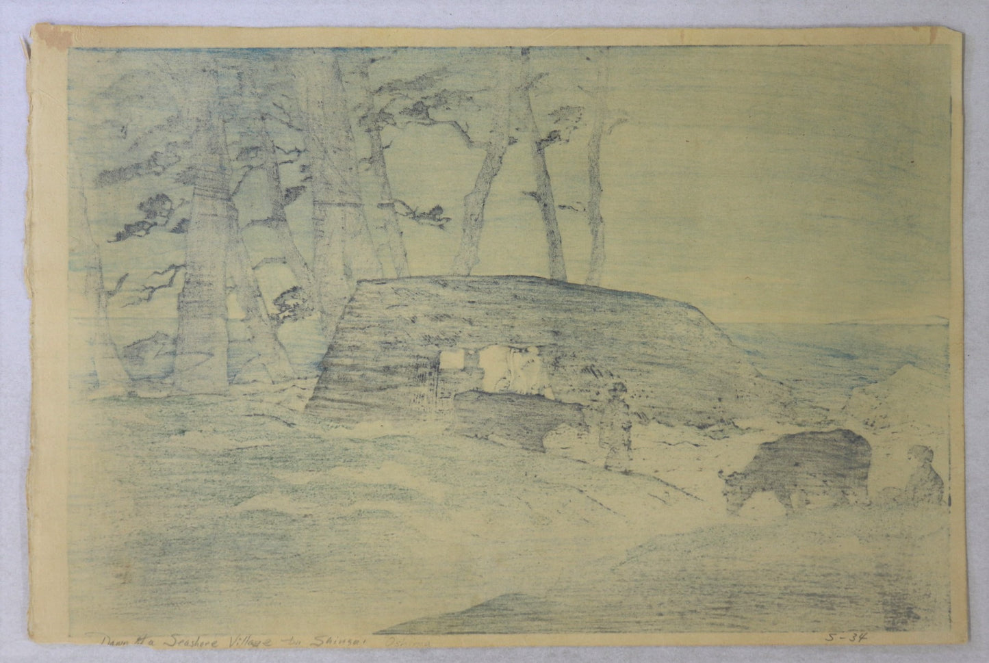 Milking Hut from the series " Twelve Views of Oshima " by Ito Shinsui / Petite Laiterie de la série "Douze Vues d'Oshima " par Ito Shinsui (1937)