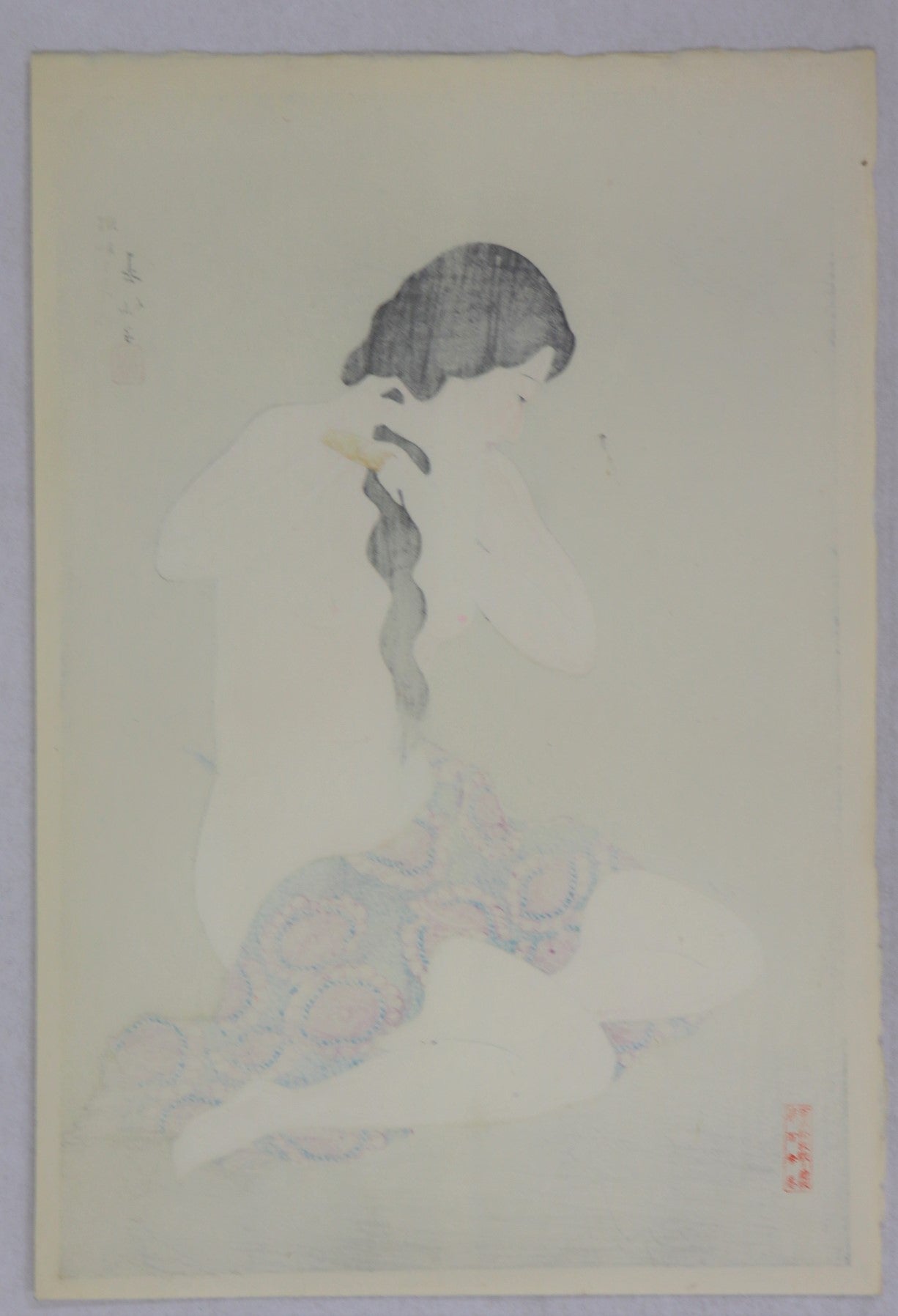 Combing her hair by Natori Shunsen / Se peignant les cheveux par Natori Shunsen(1928)